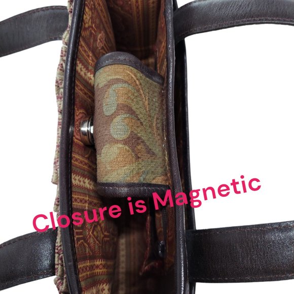 Brighton Fabric Floral / Leaf Pattern Purse - Picture 3 of 16